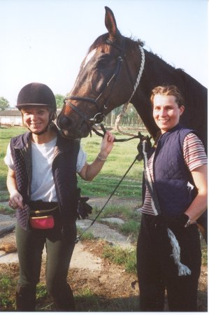 ...Liane und Andrea einige Minuten nach dem gestreckten Galopp